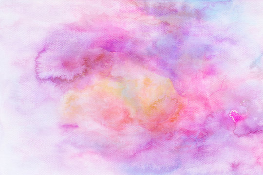 Abstract watercolor painting on paper