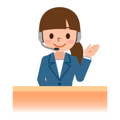 コールセンターの女性