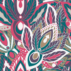 Seamless round ornament pattern. Islam, Arabic, Indian, ottoman