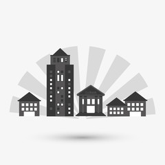 City design. Building icon. Isolated illustration, editable vector