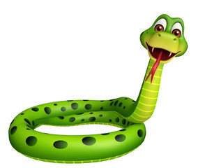 sitting Snake cartoon character