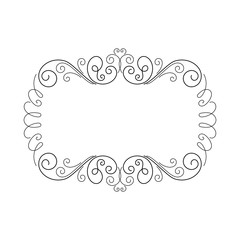 Vintage calligraphy frame