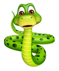 sitting Snake cartoon character