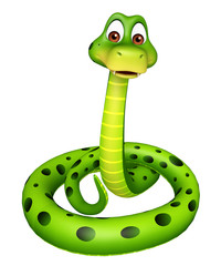 sitting Snake cartoon character