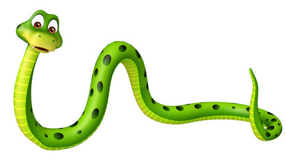 funny  Snake cartoon character