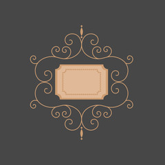 Luxury monogram template vector design