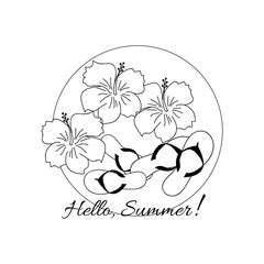Hand drawn summer fun pattern. Use for cards, pattern fills, textiles, souvenirs, web pages elements and etc.
