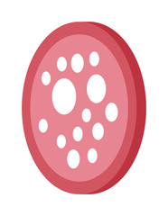 Sausage slices vector illustration.