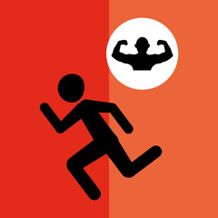 Healthy lifestyle design. Bodycare icon. Colorful illustration