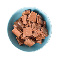 Black chocolate broken