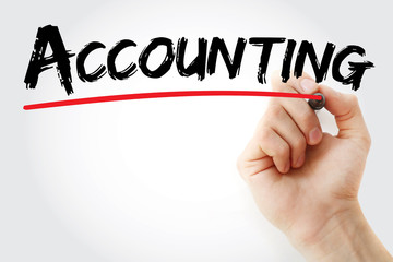 Hand writing Accounting with marker, business concept