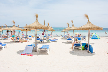 View of a beach, overexposed and highlights style