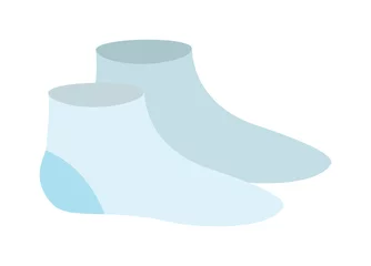 Foto auf Acrylglas Bue pair of socks flat cartoon vector style © Vectorvstocker