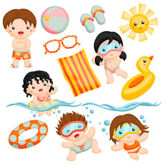 Swim time with friends
