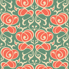 Damask seamless ornament.