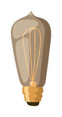 Old retro lamp vector illustration.