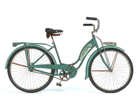 Fototapeta 3d illustration of an old bicycle