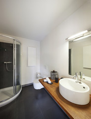 Bathroom, sink and shower