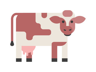 Cow isolated vector illustration.