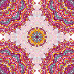 Ethnic floral seamless pattern