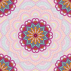 Ethnic floral seamless pattern