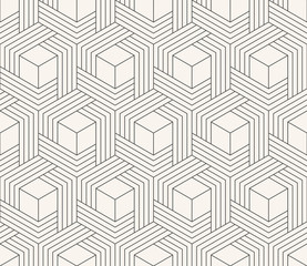 striped geometric weaving pattern of hexagons.