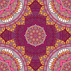 Ethnic floral seamless pattern