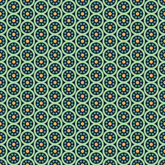 Ethnic floral seamless pattern