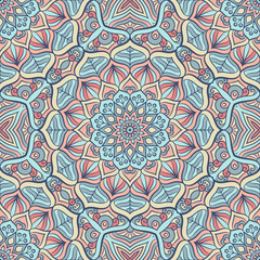 Ethnic floral seamless pattern