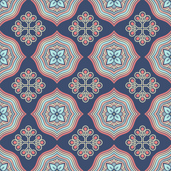 Ethnic floral seamless pattern