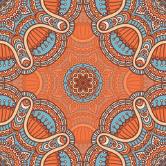 Ethnic floral seamless pattern