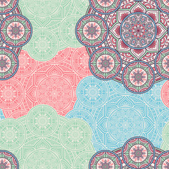 Ethnic floral seamless pattern