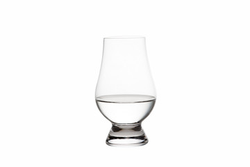 Isolated Vodka in a Crystal Tasting Glass
