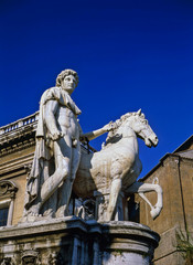 Fototapeta na wymiar Sculpture on Piazza del Campidoglio, Rome