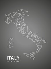Italy vector outline map