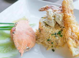 fried rice with crab