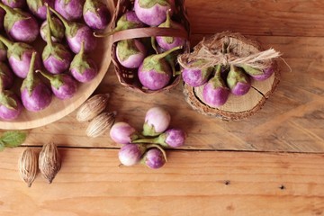 fresh purple eggplant for healthy and delicious.