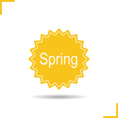 Spring sticker icon