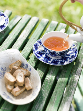 Tea in the garden.