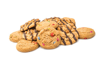 cookies with chocolate isolated