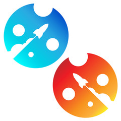 Space rockets background