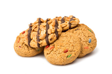 cookies with chocolate isolated