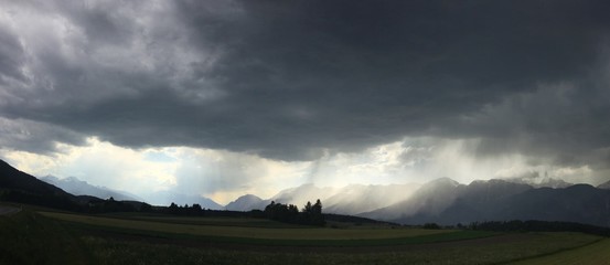 unwetter im gebirge