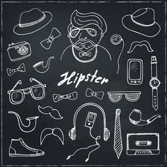 Set of hipster style symbols Sketches