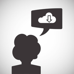 Communication design. Internet concept. Isolated illustration