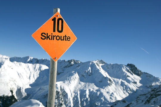 A sign in the Alps.