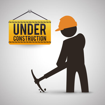Under construction design. tool icon. isolated illustration