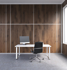 Office interior with workplace