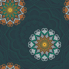 Ethnic floral seamless pattern