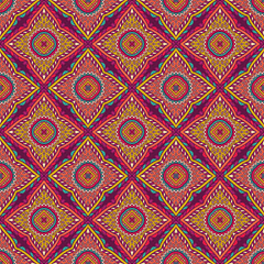 Ethnic floral seamless pattern